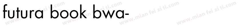 futura book bwa字体转换